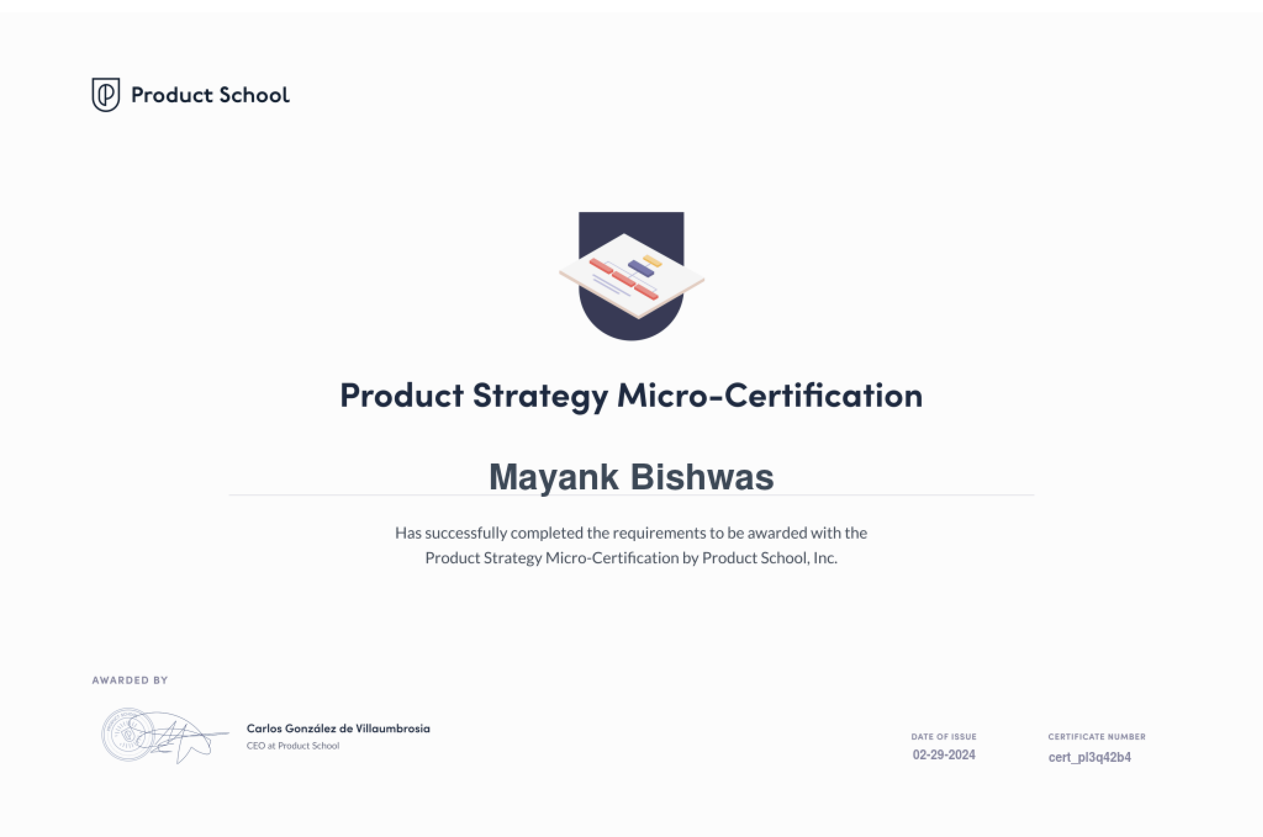Product Strategy — micro-certification by Product School