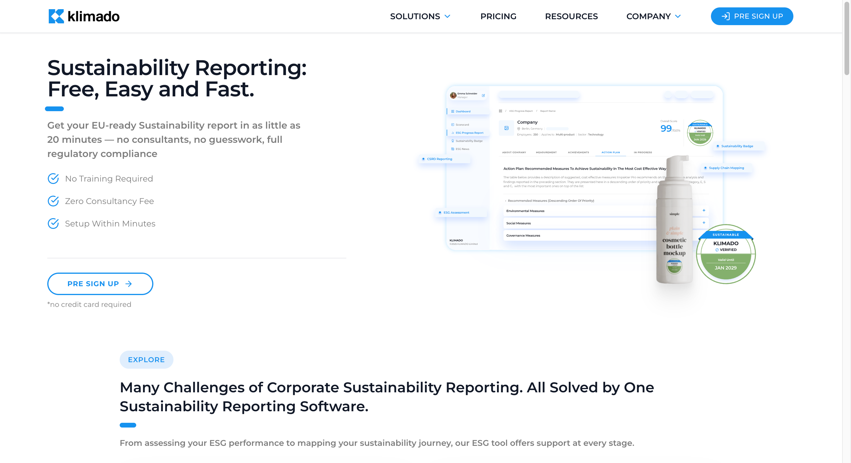 Homepage SEO Copy ft. Klimado